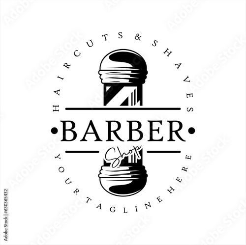 Barbershop Logo Vector design. barbershop illustration logo simple.
