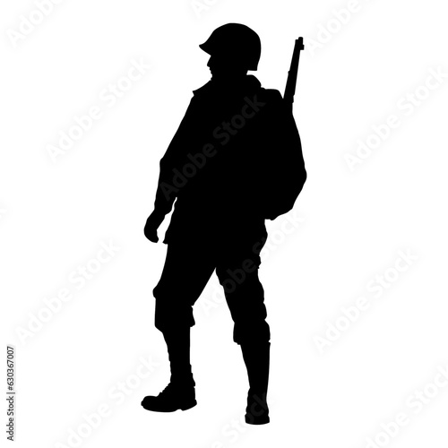 Soldier world war 2 silhouette vector image