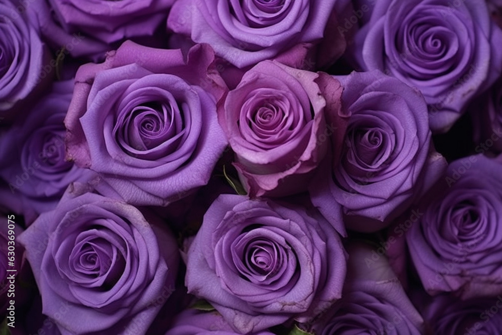 Enchanting Abundance of Lila Rose Blossoms in a Captivating Floral Arrangement - AI generated Enchanting Abundance of Lila Rose Blossoms in a Captivating Floral Arrangement - AI generated