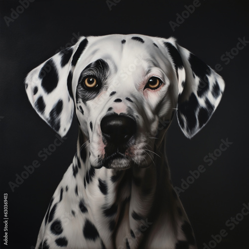 A Dalmatian with a very striking appearance; generative AI illustration