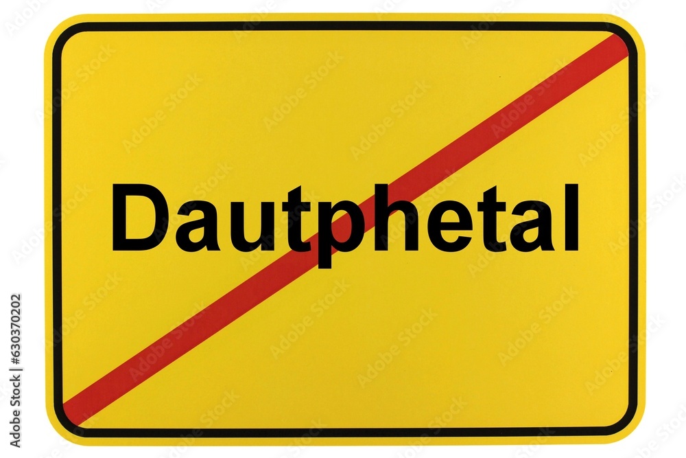 Illustration eines Ortsschildes der Gemeinde Dautphetal in Hessen Illustration eines Ortsschildes der Gemeinde Dautphetal in Hessen