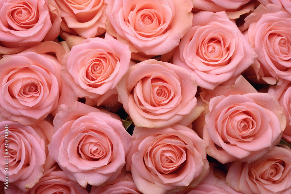 Mesmerizing Pink Rose Blossoms in Abundance: Nature's Delightful Symphony - AI generated Mesmerizing Pink Rose Blossoms in Abundance: Nature's Delightful Symphony - AI generated