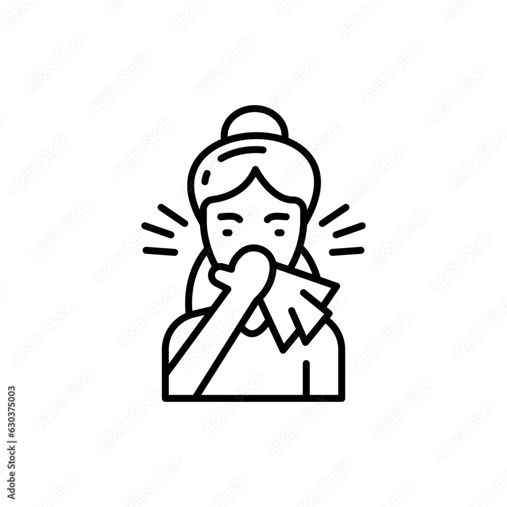 Runny Nose icon in vector. Illustration