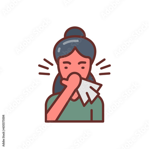Runny Nose icon in vector. Illustration