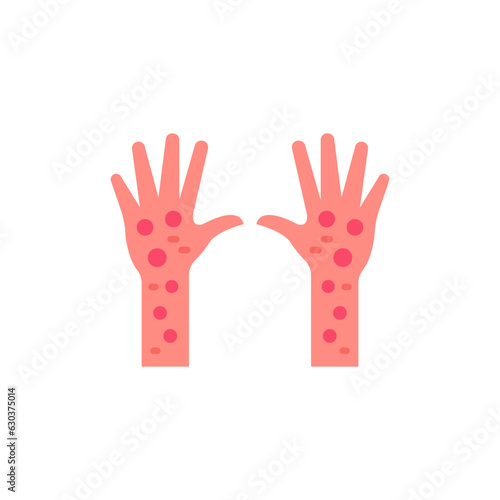 Rashes icon in vector. Illustration