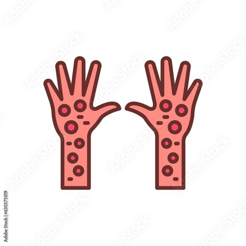 Rashes icon in vector. Illustration