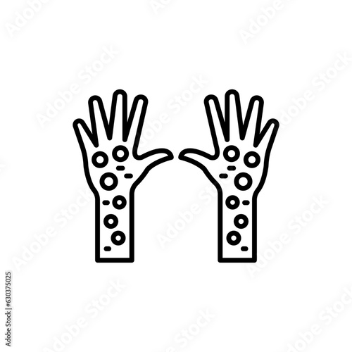 Rashes icon in vector. Illustration