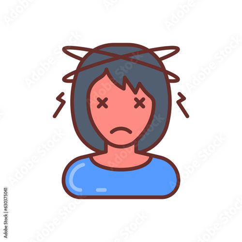 Nausea icon in vector. Illustration