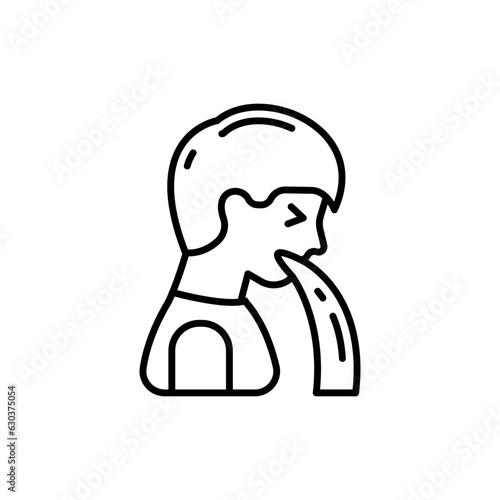 Vomiting icon in vector. Illustration