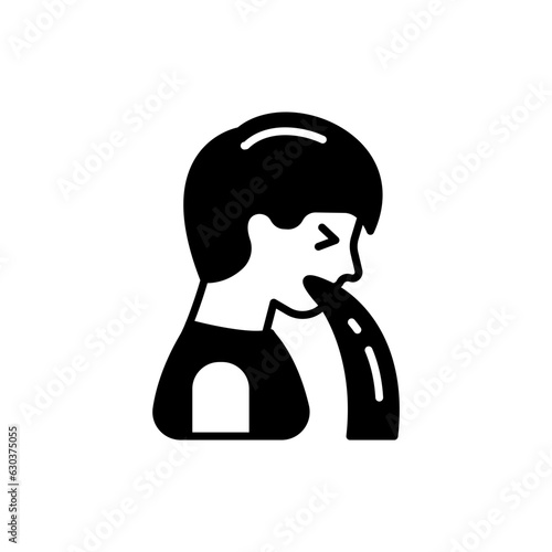 Vomiting icon in vector. Illustration