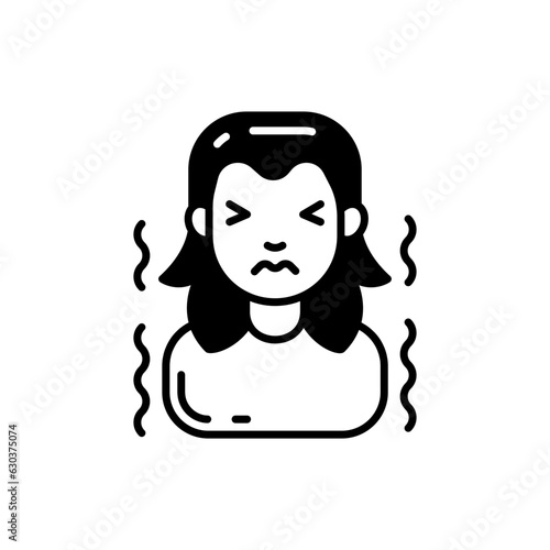 Shivering icon in vector. Illustration