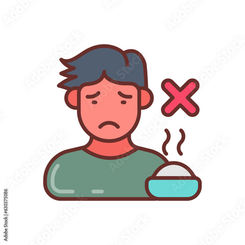 Appetite Lose icon in vector. Illustration