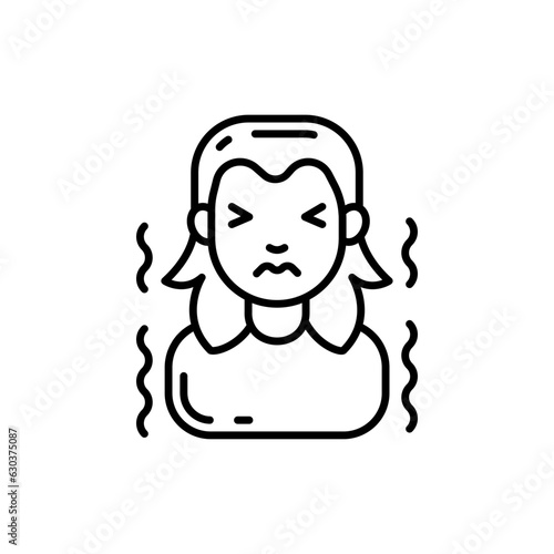 Shivering icon in vector. Illustration