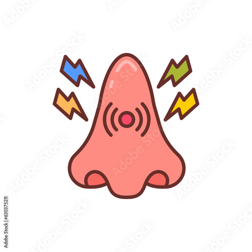 Nasal Congestion icon in vector. Illustration