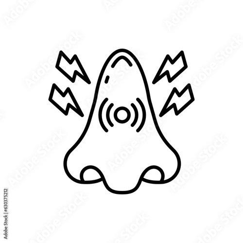Nasal Congestion icon in vector. Illustration