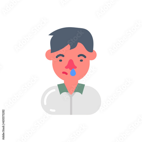 Rhinitis icon in vector. Illustration
