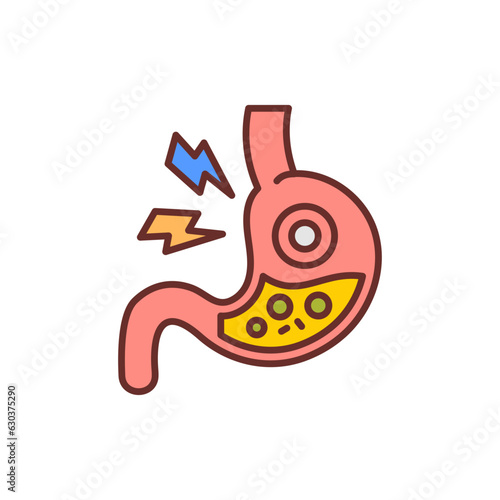 Stomach Disease icon in vector. Illustration