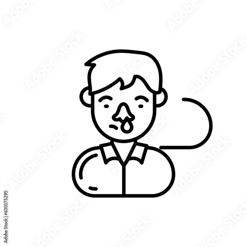 Rhinitis icon in vector. Illustration