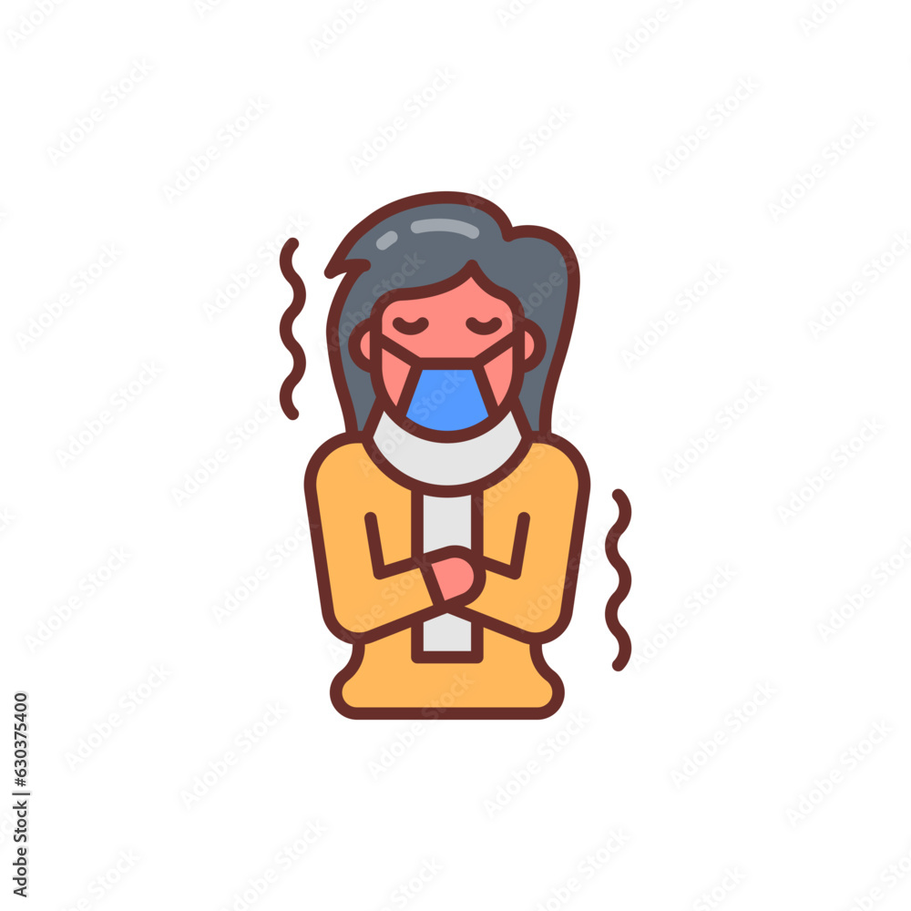 Flu icon in vector. Illustration