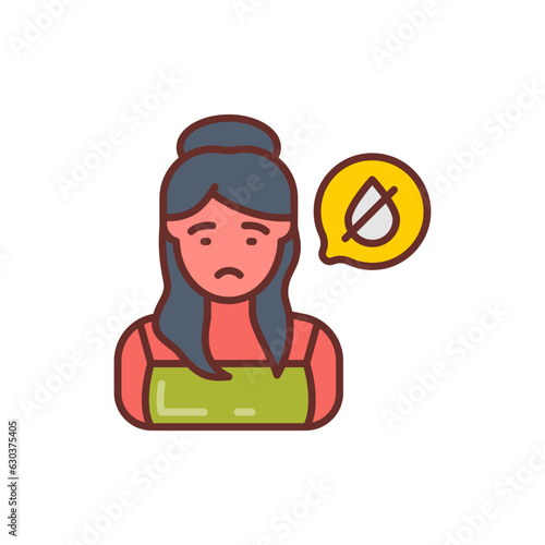 Dehydration icon in vector. Illustration