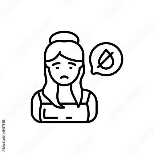 Dehydration icon in vector. Illustration