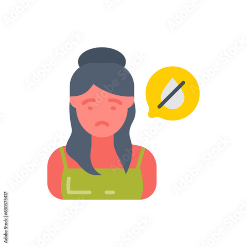 Dehydration icon in vector. Illustration