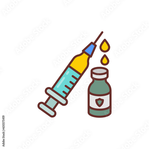 Vaccine icon in vector. Illustration