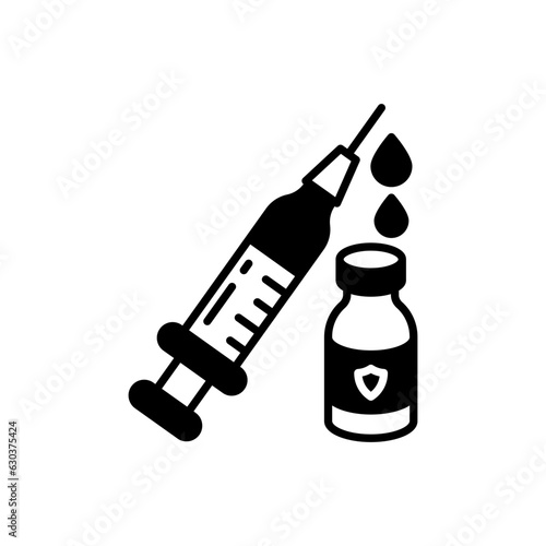 Vaccine icon in vector. Illustration