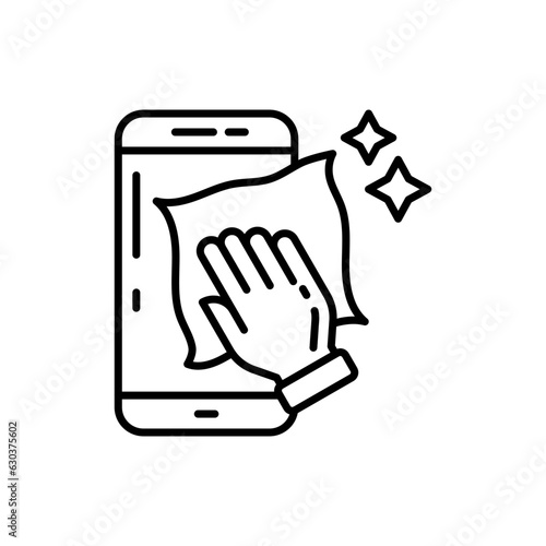 Disinfect Phone icon in vector. Illustration