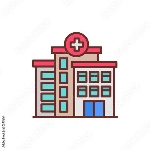 Hospital icon in vector. Illustration