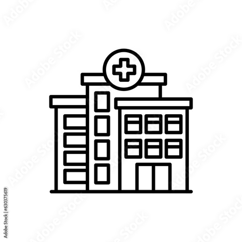 Hospital icon in vector. Illustration