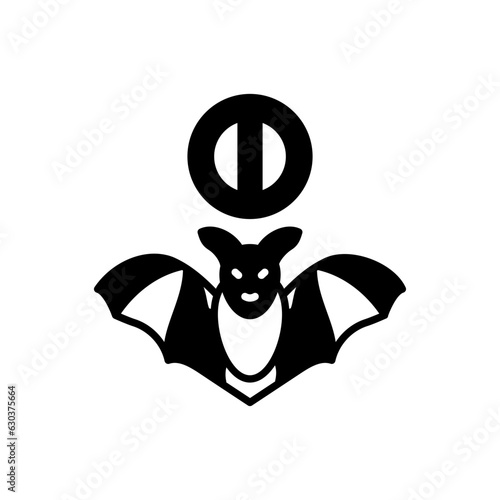 Bat Prohibition icon in vector. Illustration