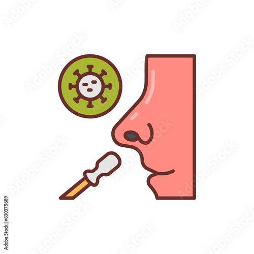 PCR Test icon in vector. Illustration