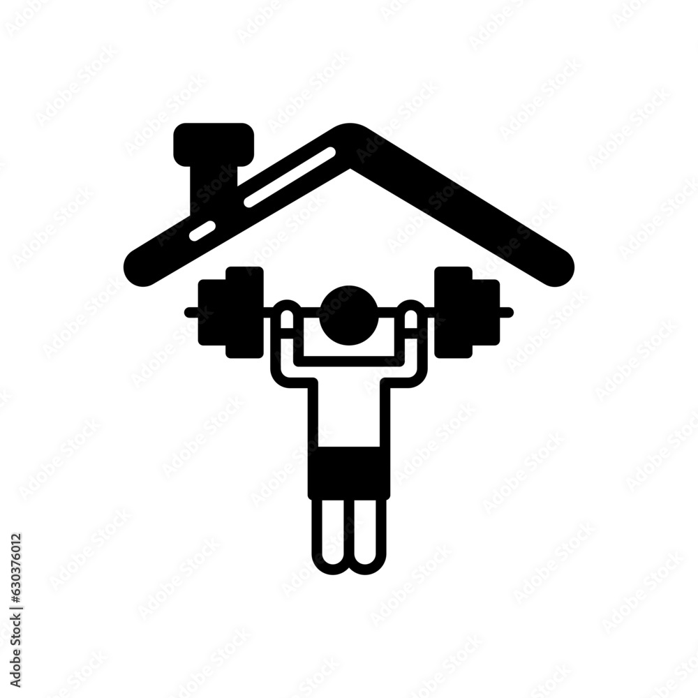 Home Workout icon in vector. Illustration Home Workout icon in vector. Illustration