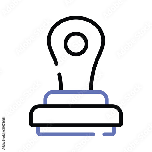 An icon of stamp in modern design style, ready to use vector