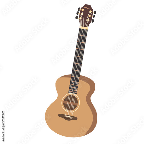 Acoustic Guitar cartoon illustration