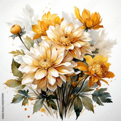 Gorgeous Gold Chrysanthemum Clipart
