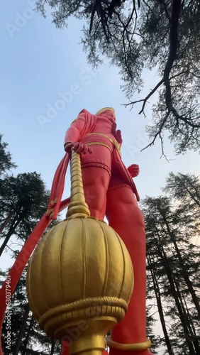 Shri Hanuman Mandir Jakhoo, Hindu deity Temple dedicated to Bajrang Bali, also known as Jakhu is located in Shimla Himachal Pradesh, India photo