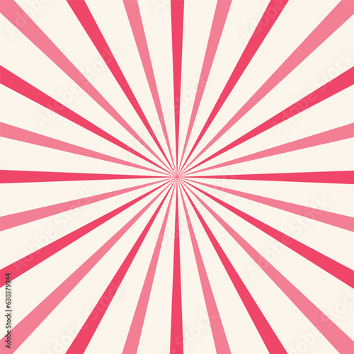 Sunburst backdrop design with a white and red vector