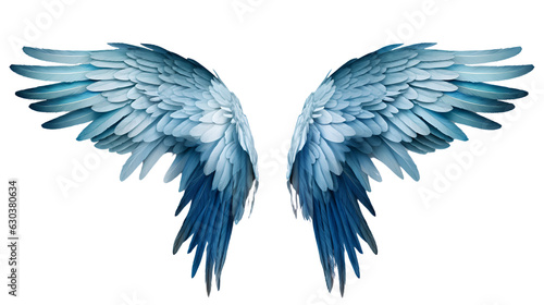 Platine Blue Angel Wings on Transparent Background photo
