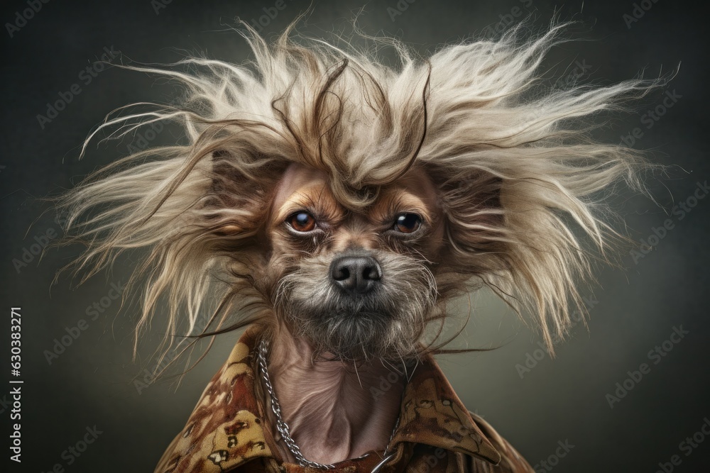 Naklejka premium Dogs Can Have Bad Hair Days Too