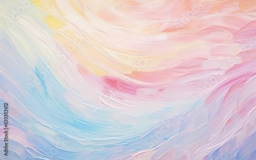 Pastel Dreams: A Canvas of Whimsical Beauty Painted with Thick Oil Brush Strokes. Generative Ai