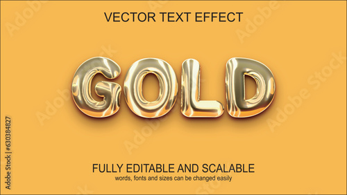 gold vector text effect