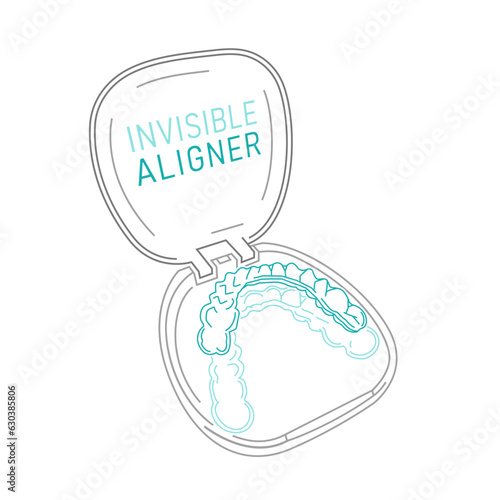 Orthodontic silicone trainer. Invisible braces aligner, retainer.