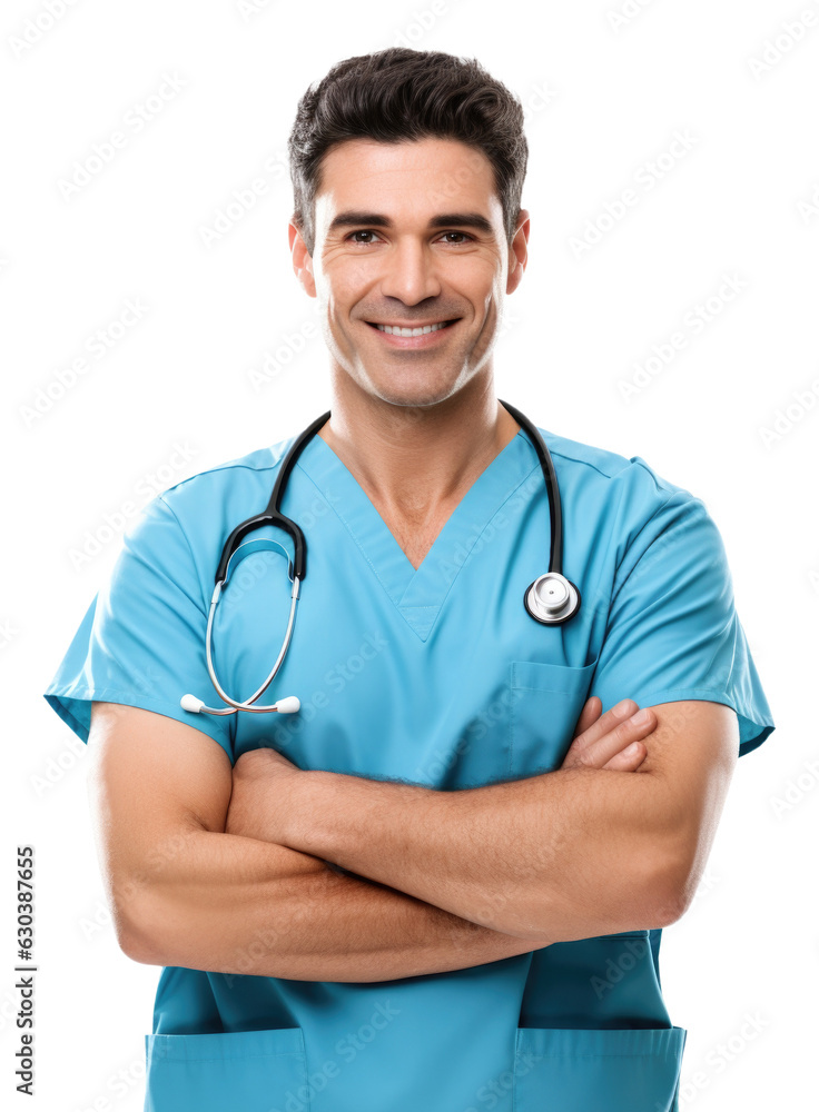 Male Nurse Crossed Arms Isolated on Transparent Background
Male Nurse Crossed Arms Isolated on Transparent Background