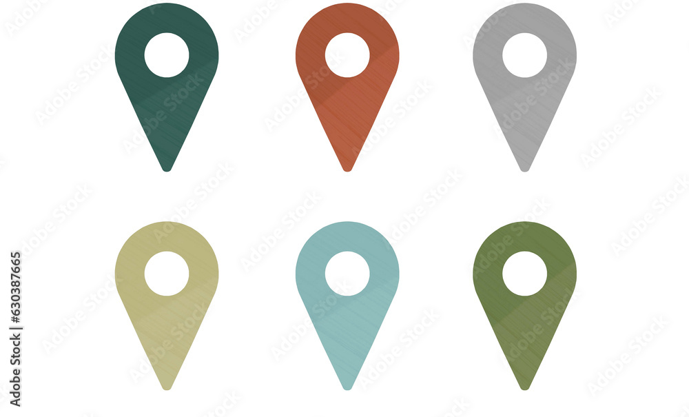 set of map pointers location icon set of map pointers location icon