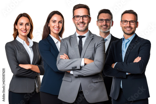Business People Team Isolated on Transparent Background
