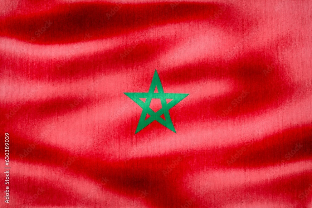 3D-Illustration of a Morocco flag - realistic waving fabric flag 3D-Illustration of a Morocco flag - realistic waving fabric flag
