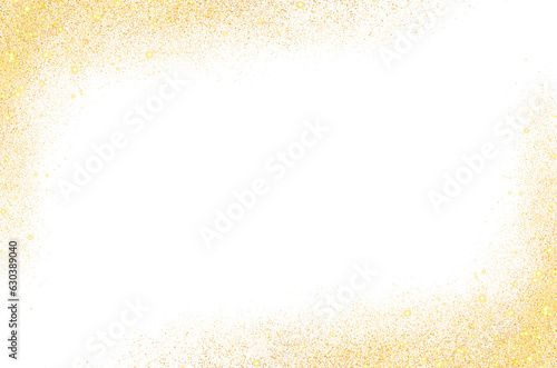 Rectangle Gold Glitter Color Luxury Border Frame Transparent Background