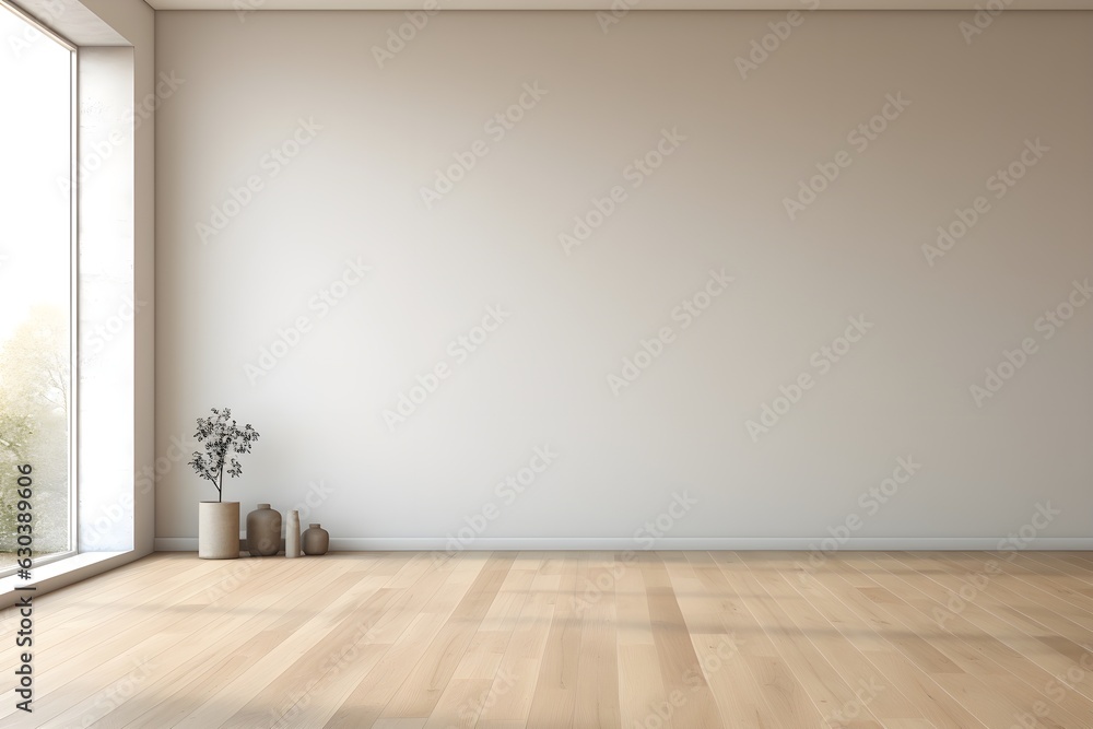 Serene and Artistic Ambiance Wall Mockup, generative ai Serene and Artistic Ambiance Wall Mockup, generative ai